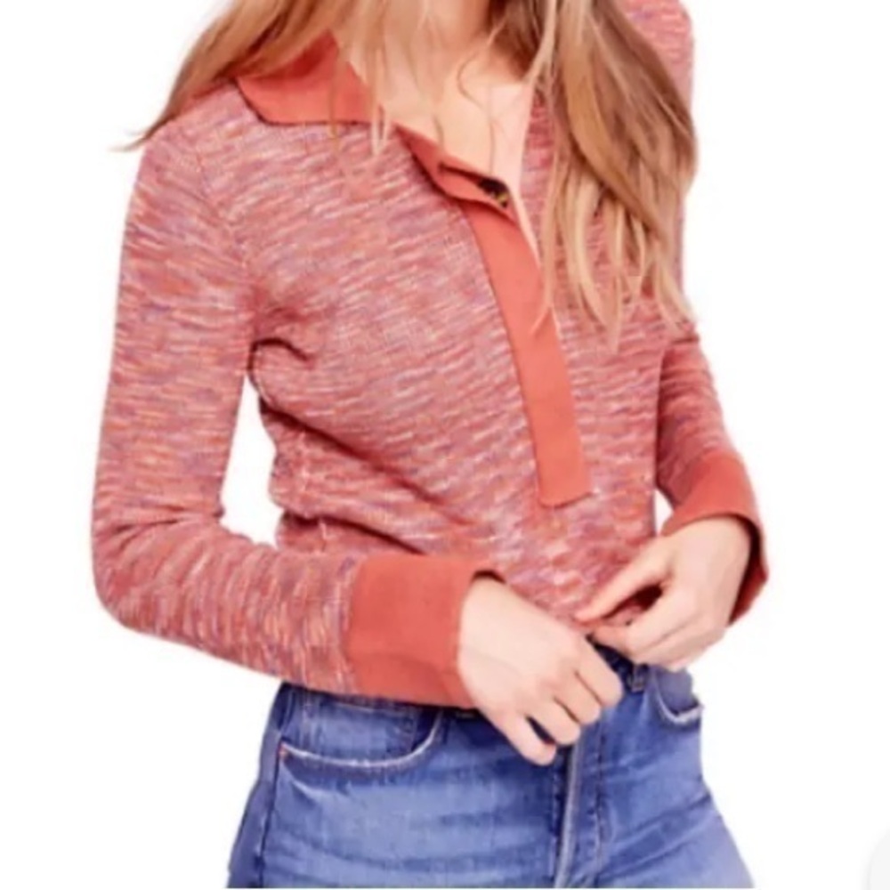 Free People Making Memories Henley Terracotta S NWT $148